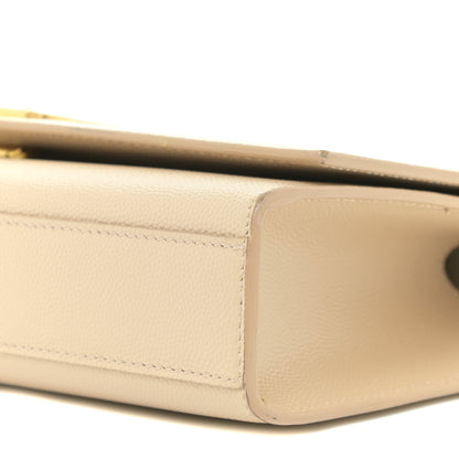 Saint Laurent Grain De Poudre Medium Monogram Kate Satchel Nude Powder 5 of 13
