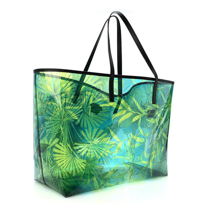Versace PVC Jungle Printed Tote Green Black Multicolor 2 of 11