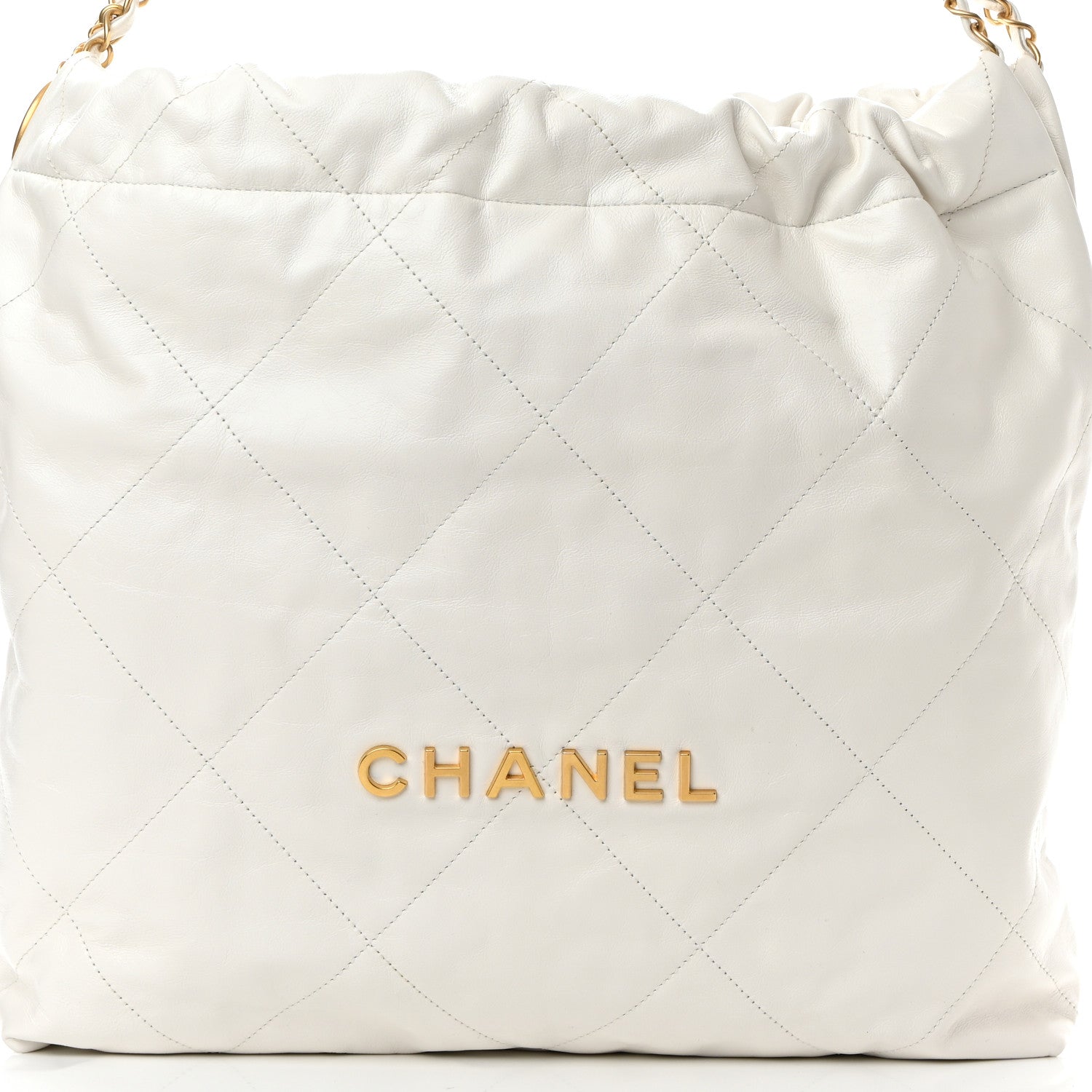 Chanel Shiny Calfskin Quilted Chanel 22 White 9 of 12
