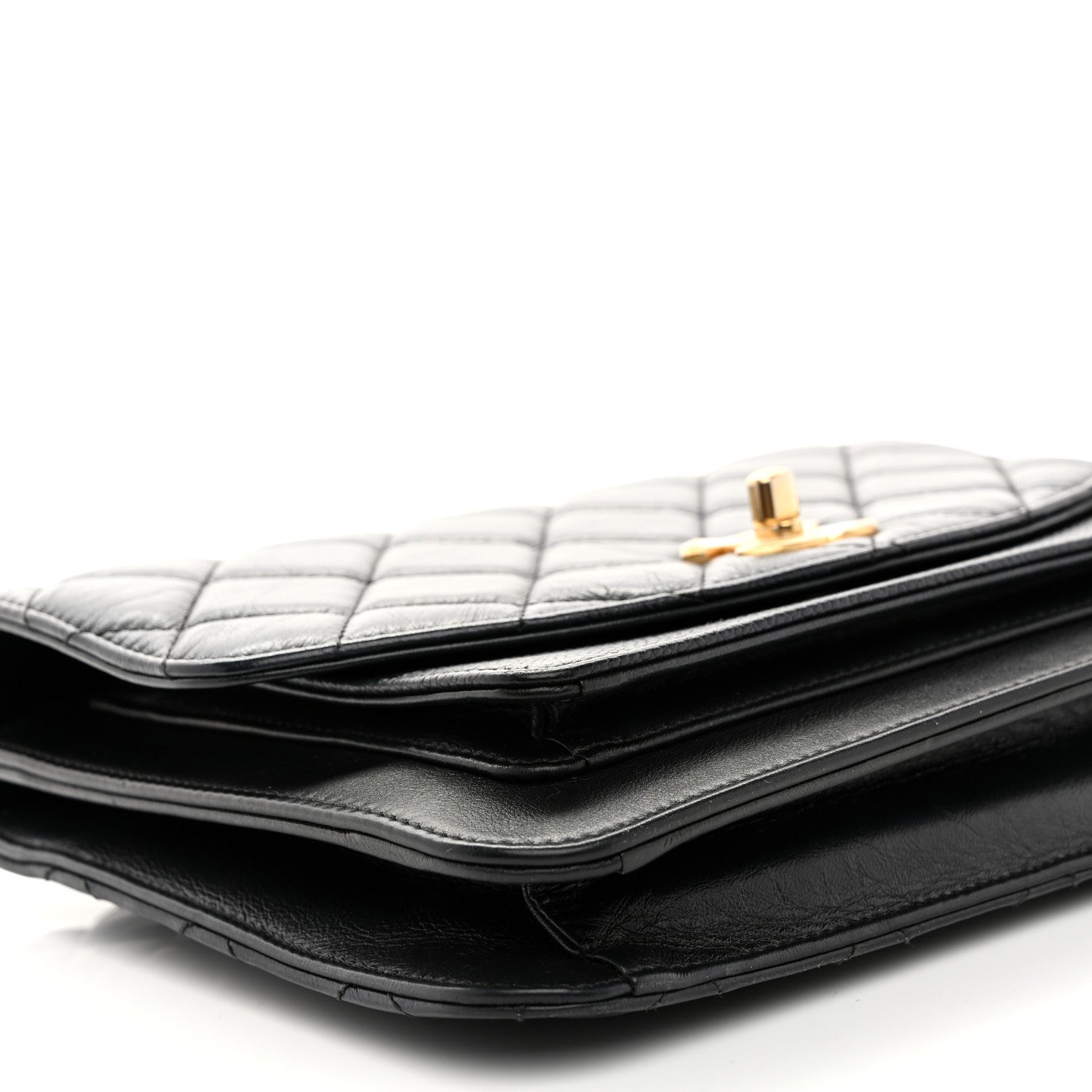 Chanel Calfskin Caviar Quilted Chain Handle Flap Black 9 of 10