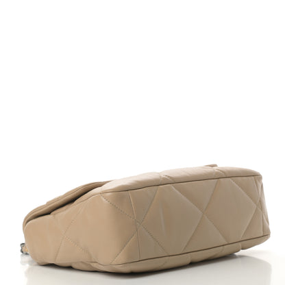 Chanel Lambskin Quilted Large Chanel 19 Flap Dark Beige 4 of 11
