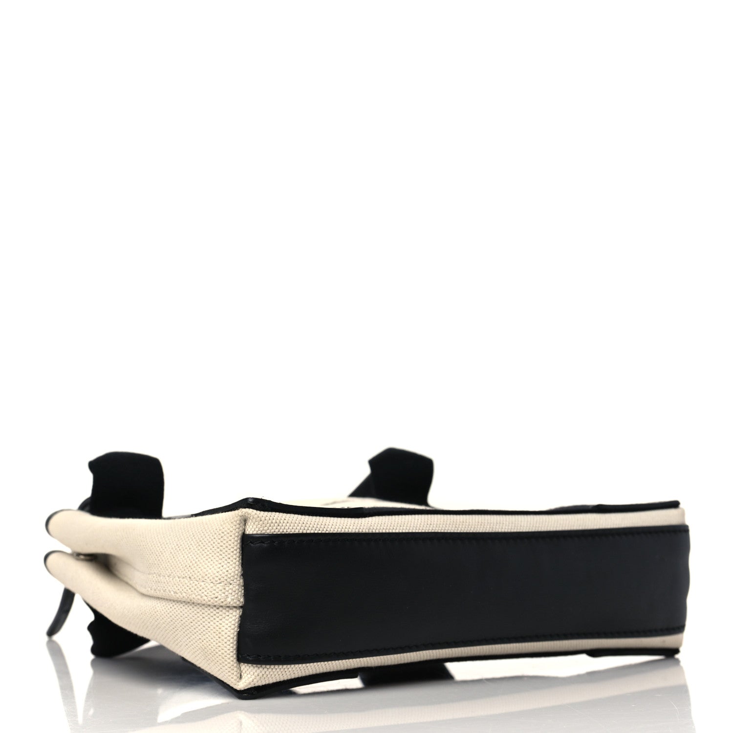 Balenciaga Cotton Canvas Calfskin Navy Cabas XS Natural Black 5 of 8