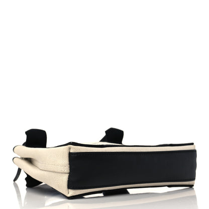 Balenciaga Cotton Canvas Calfskin Navy Cabas XS Natural Black 5 of 8