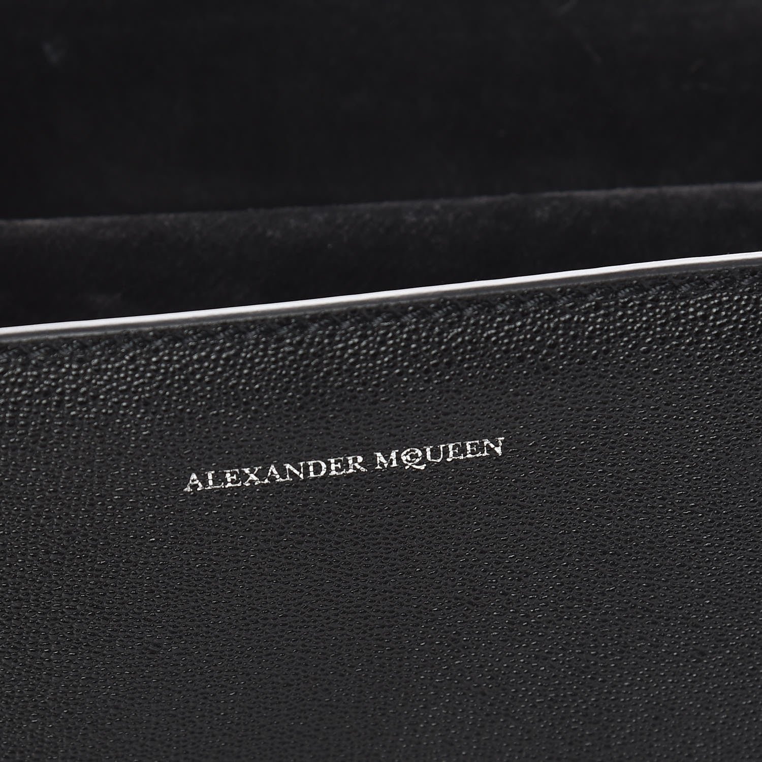 Alexander McQueen Grained Calfskin Medium Insignia Flap Black 6 of 10