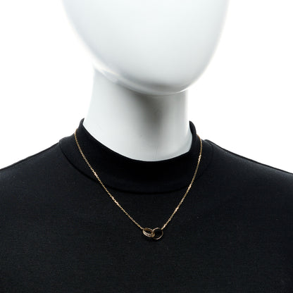 Cartier 18K Yellow Gold Diamond Interlocking LOVE Necklace 2 of 5