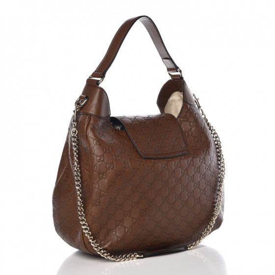 Guccissima Medium Emily Hobo Brown