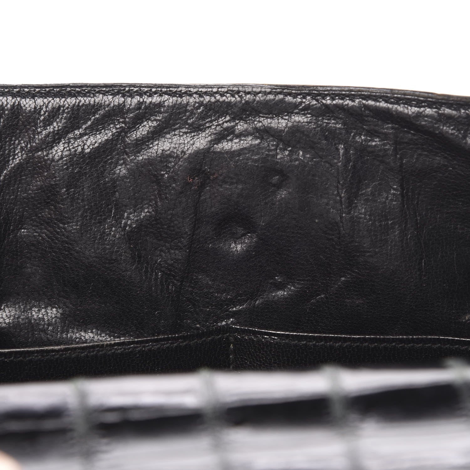 Hermes Shiny Porosus Crocodile Kelly Sellier 32 Black 40 of 50