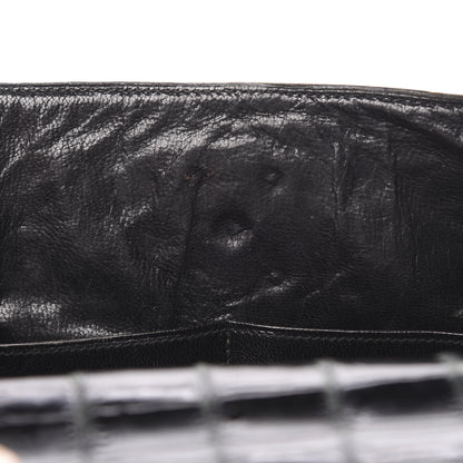 Hermes Shiny Porosus Crocodile Kelly Sellier 32 Black 40 of 50