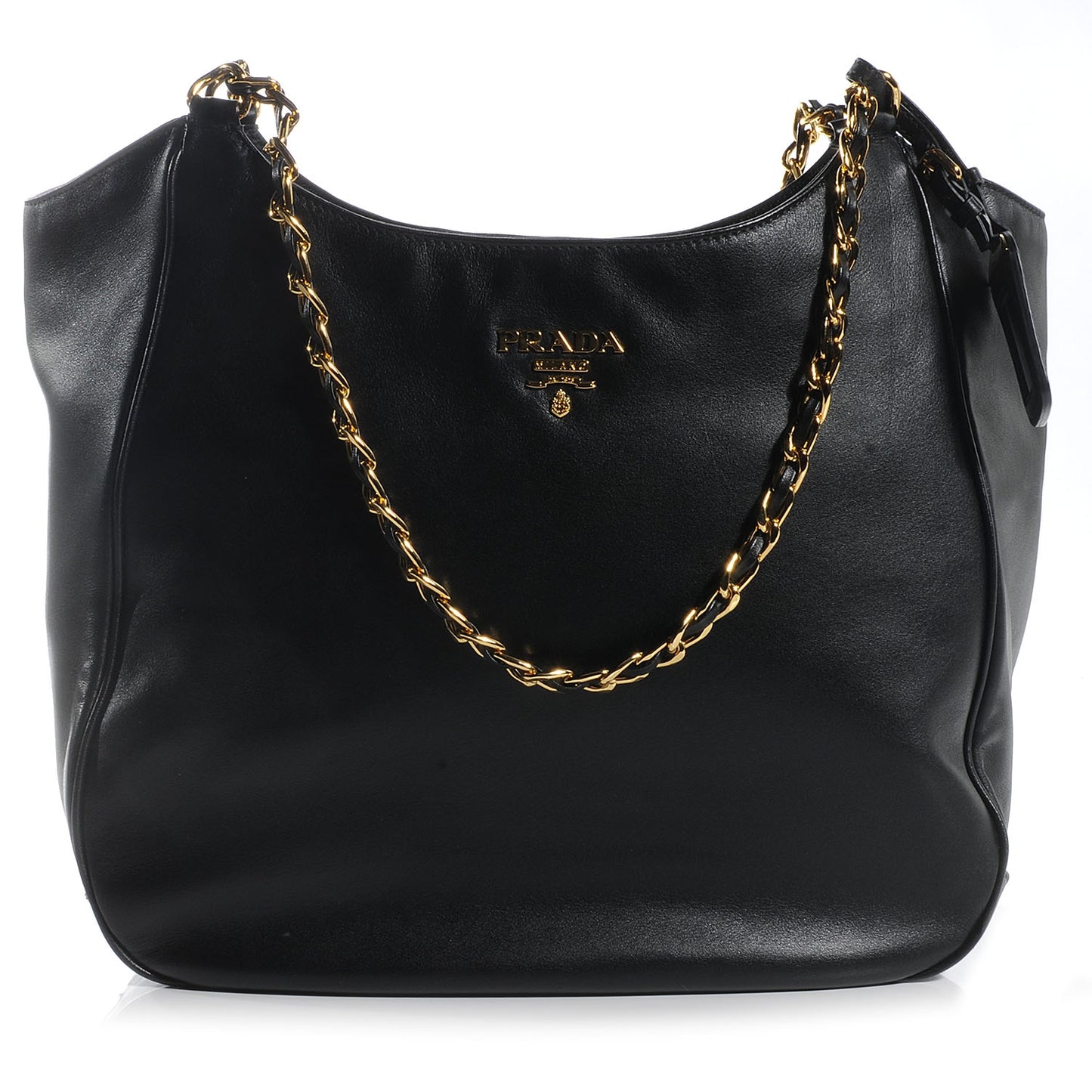 Soft Calf Chain Tote Nero Black