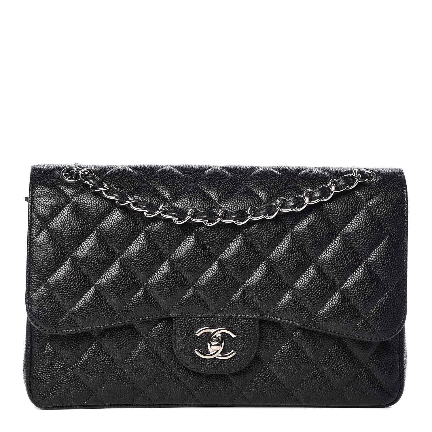 Chanel Caviar Quilted Jumbo Double Flap Black 1 of 12
