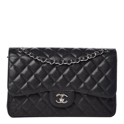 Chanel Caviar Quilted Jumbo Double Flap Black 1 of 12