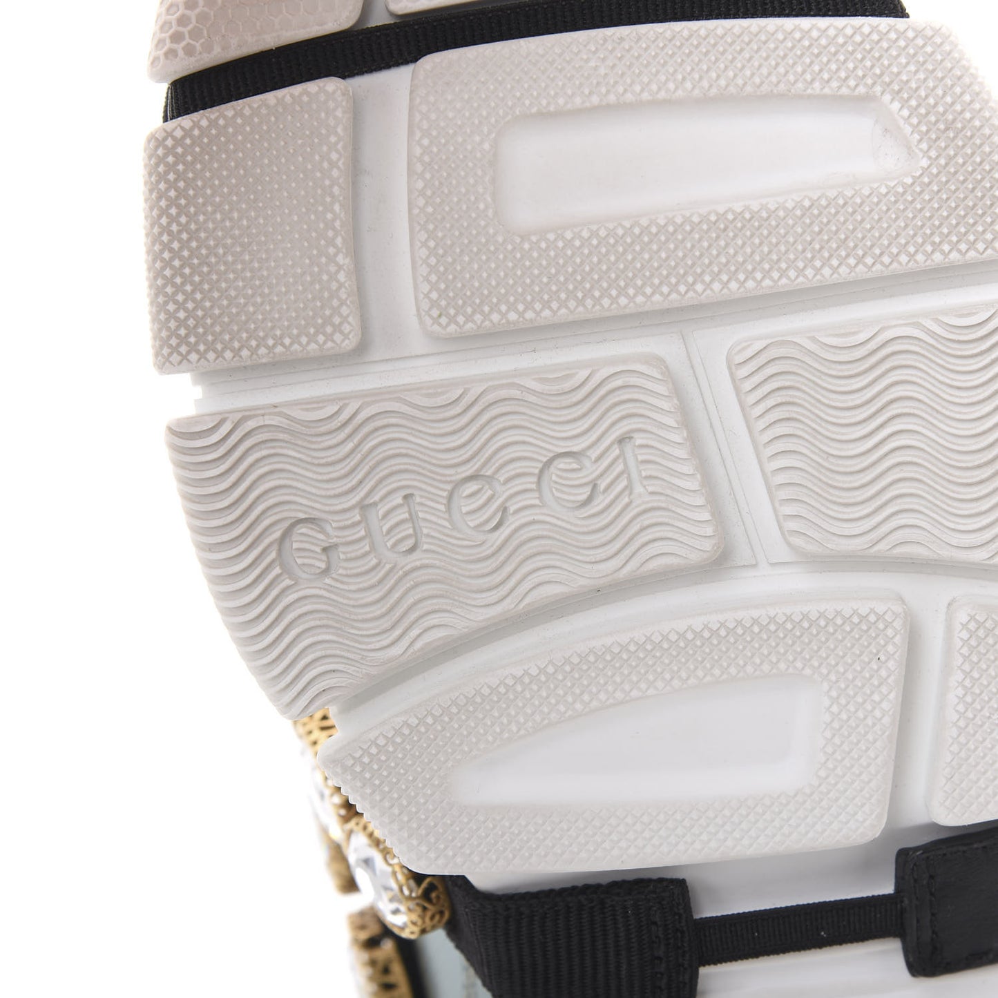 X SEGA Metallic Calfskin Removable Crystals Womens Flashtrek Sneakers 36.5 Lago Loess Silver