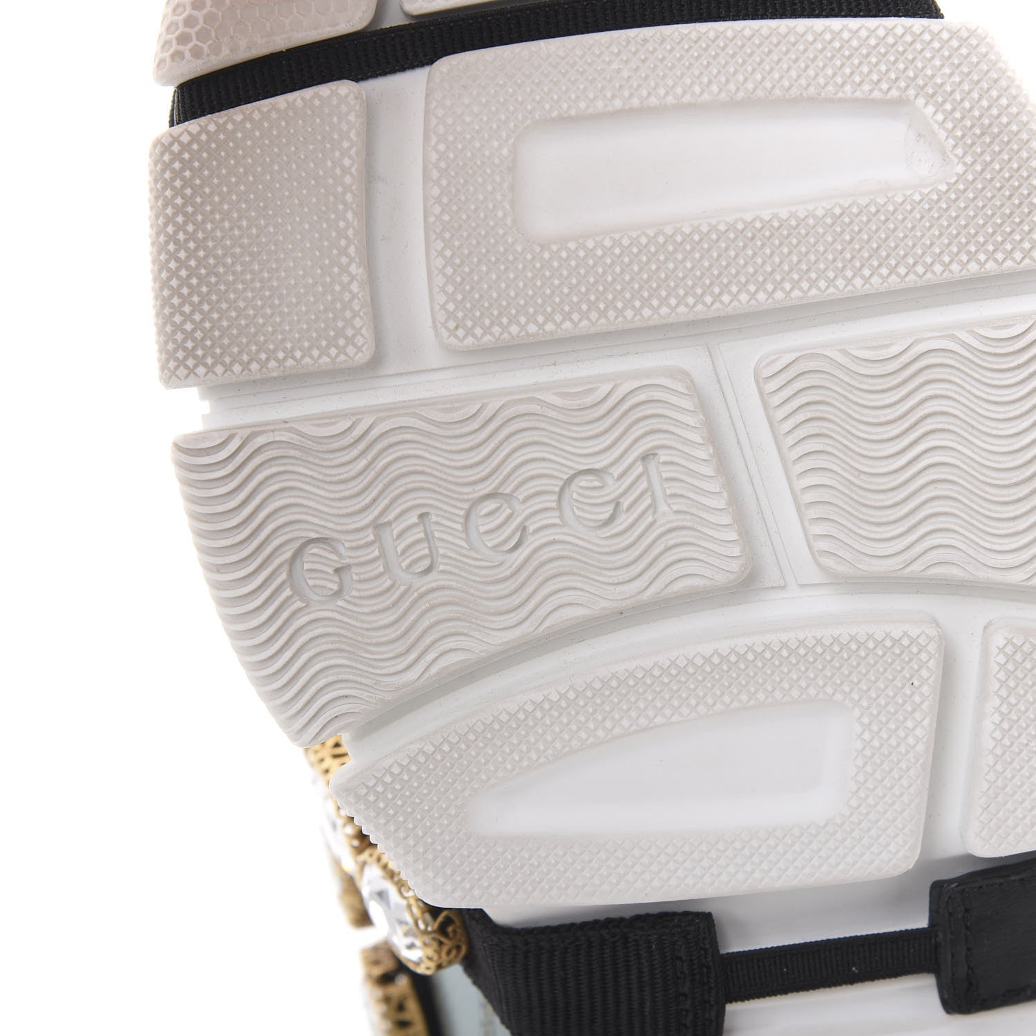 Gucci X SEGA Metallic Calfskin Removable Crystals Womens Flashtrek Sneakers 36.5 Lago Loess Silver 6 of 8