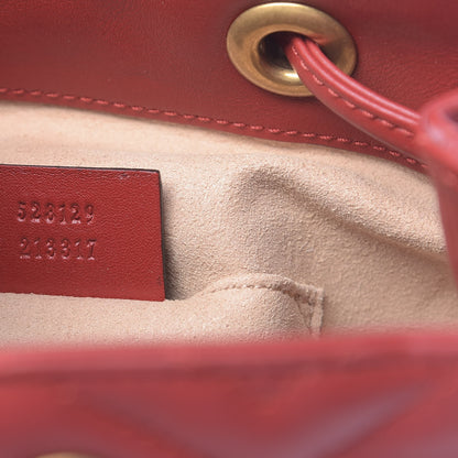 Gucci Calfskin Matelasse GG Marmont Flap Backpack Hibiscus Red 6 of 9