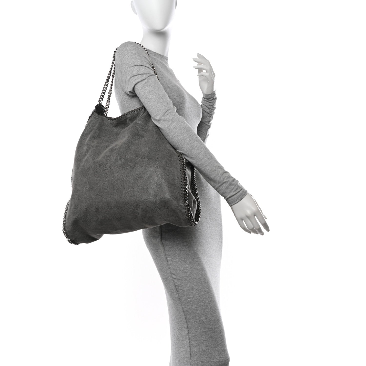 Stella McCartney Shaggy Deer Big Falabella Tote Grey 2 of 10