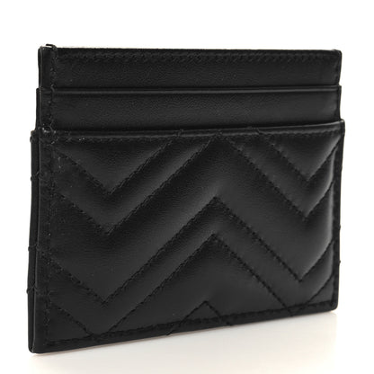 Gucci Calfskin Matelasse GG Marmont Card Holder Black 3 of 8
