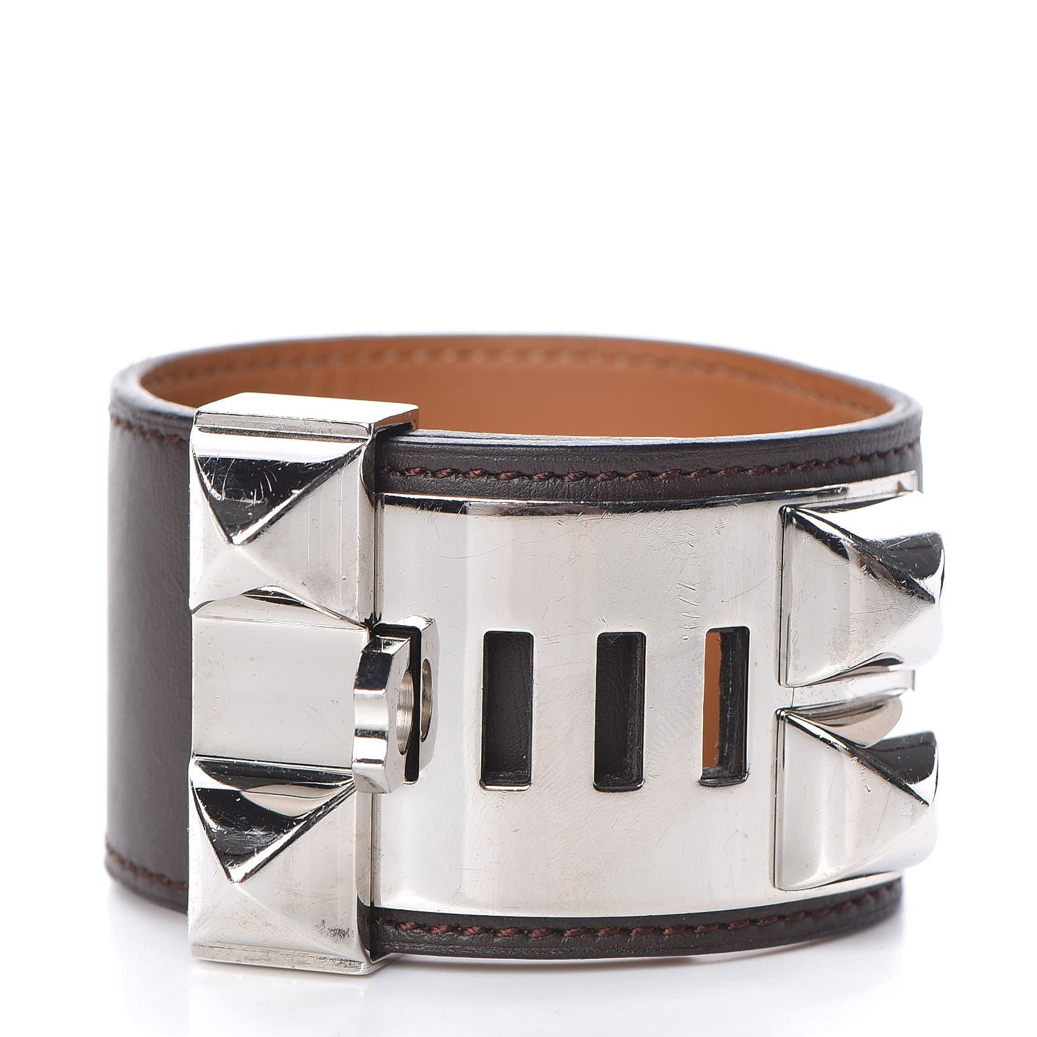 Hermes Chamonix Collier De Chien CDC Bracelet S Chocolate 3 of 5