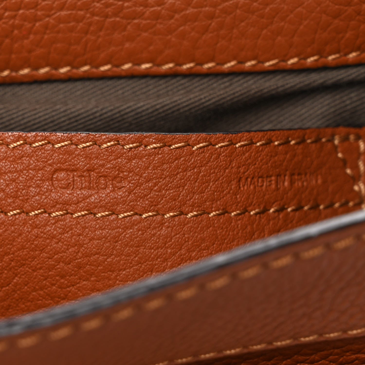 Chloe Grained Calfskin Small Marcie Saddle Bag Tan 6 of 9