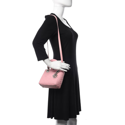 Christian Dior Lambskin Cannage Mini Lady Dior Rose Clair 2 of 13