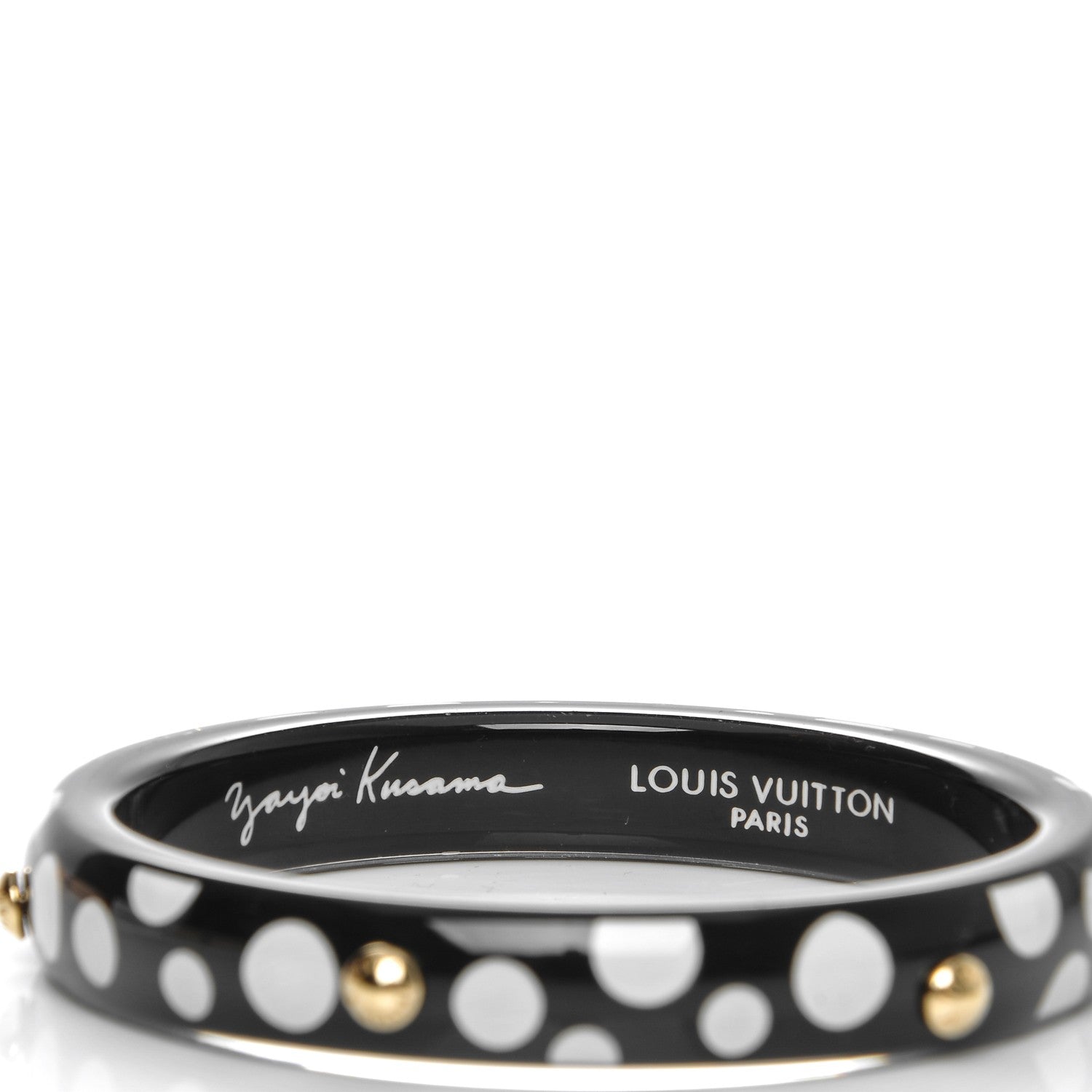 Louis Vuitton Kusama Infinity Dots Medium Bangle PM Black 4 of 6