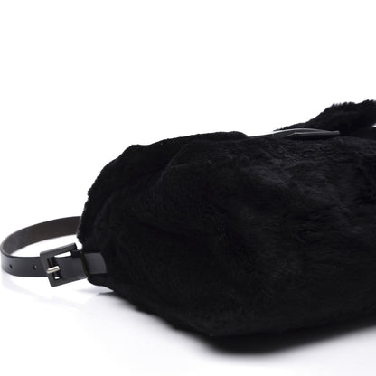 Fendi Mink Fur Mama Baguette Black 6 of 9