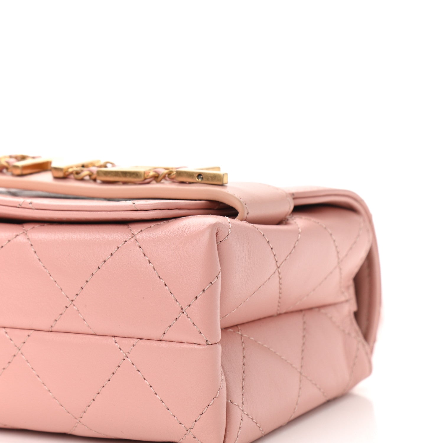 Chanel Calfskin Quilted Small Enchained Flap Light Pink 10 of 11