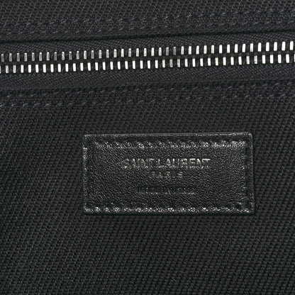 Saint Laurent Linen Calfskin Rive Gauche Tote Black 6 of 8
