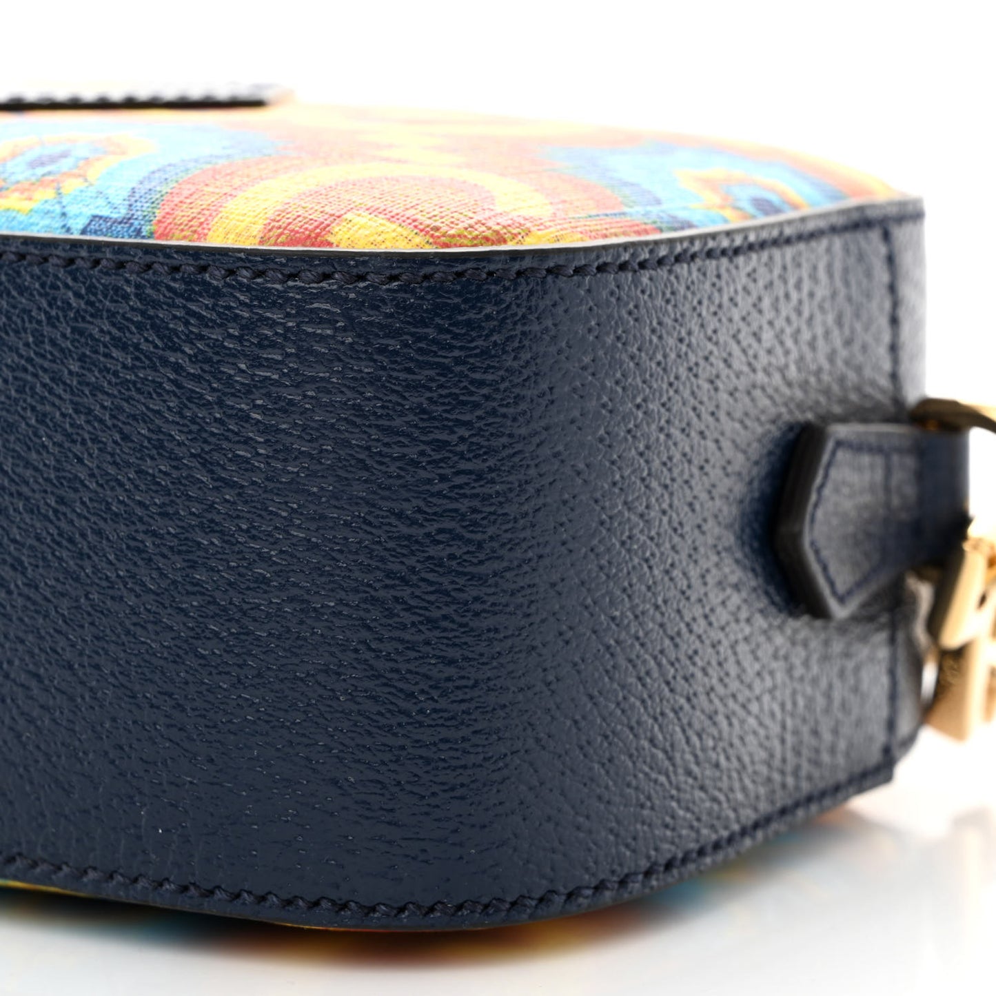 GG Supreme Kaleidoscope Calfskin Script Logo Gucci 100 Camera Bag Blue Orange Multicolor Blue Agata