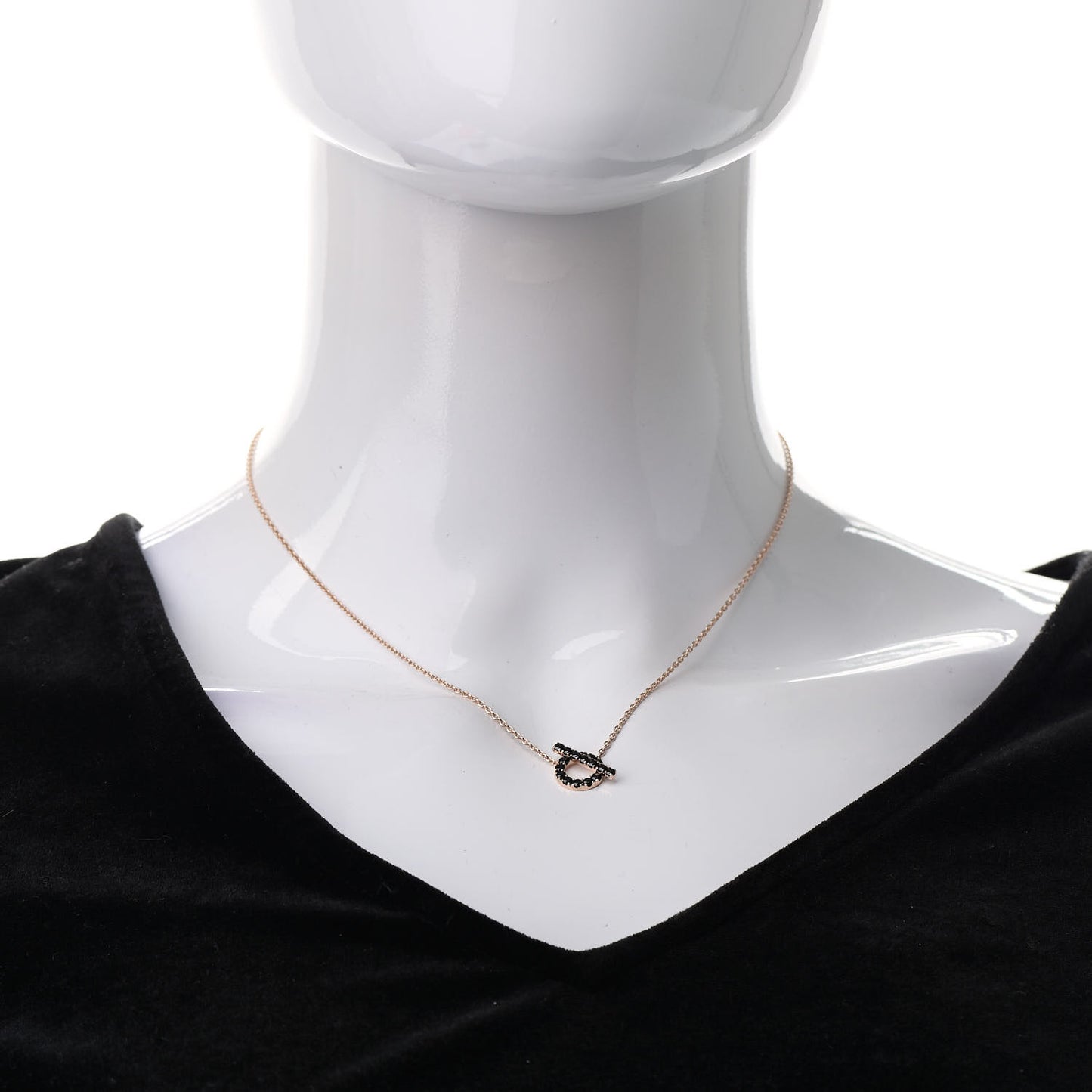 18K Rose Gold Black Spinel Finesse Pendant Necklace