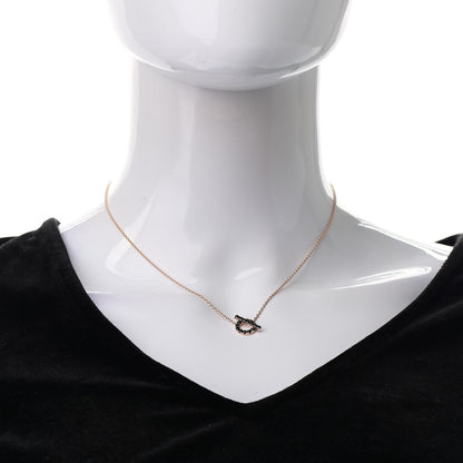 Hermes 18K Rose Gold Black Spinel Finesse Pendant Necklace 2 of 5