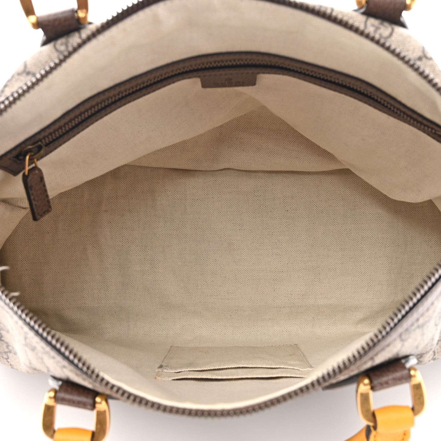 Gucci Soft GG Supreme Monogram Web Medium Duffle Bag Beige New Acero Crop 5 of 11
