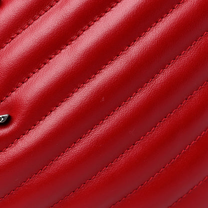 Saint Laurent Calfskin Matelasse Monogram Lou Camera Bag Red 11 of 13