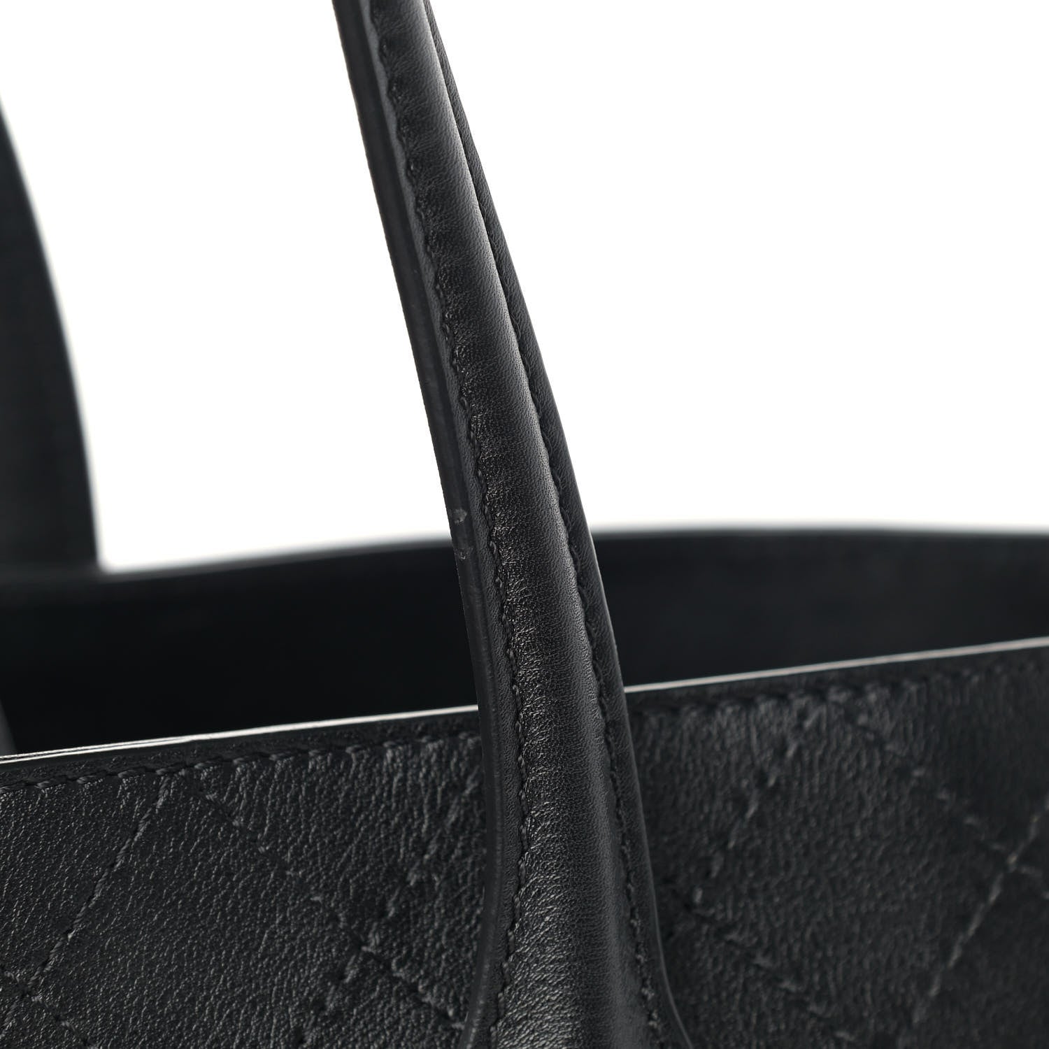 Chanel Calfskin Stitched Shopping Tote Black 18 of 18