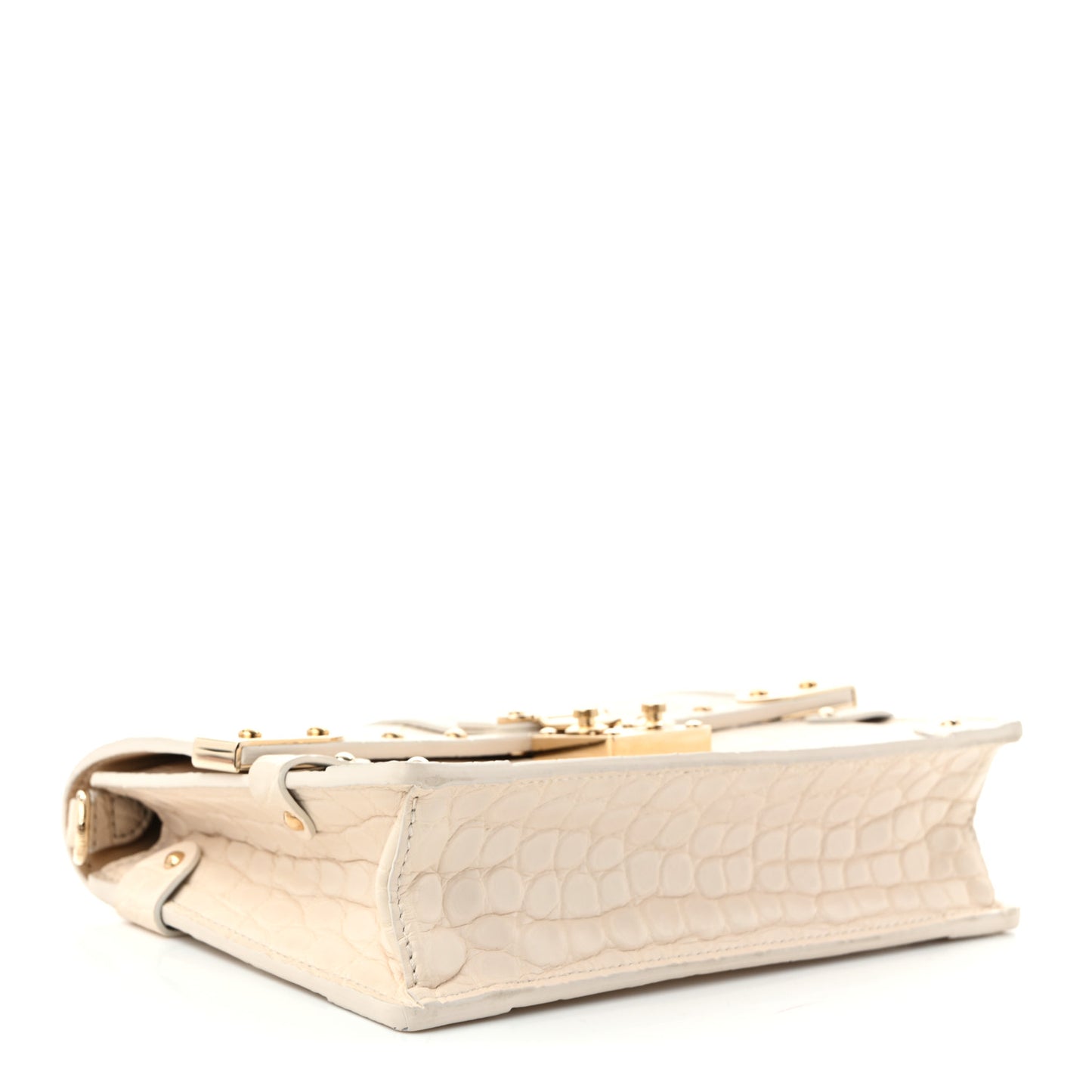 Alligator Trunk Chain Wallet Latte