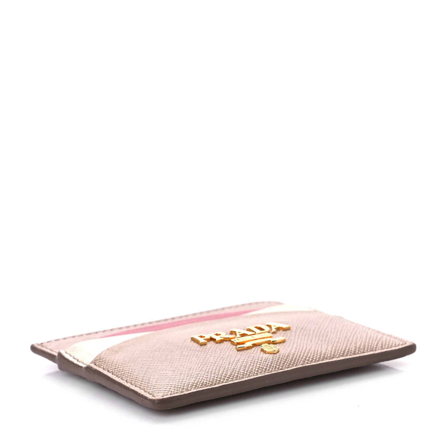 Prada Saffiano Card Holder Powder Pink Fiery Red 3 of 7