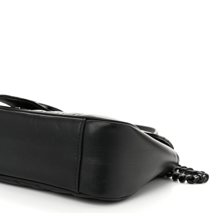 Gucci Calfskin Matelasse Monochrome Small GG Marmont Shoulder Bag Black 10 of 10