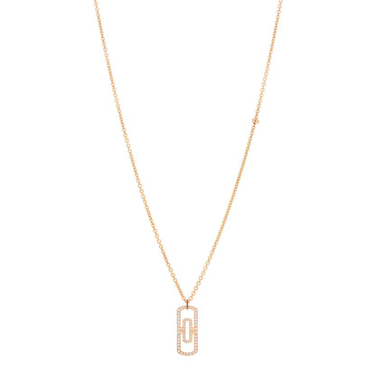 Bulgari 18K Rose Gold Diamond Parentesi Necklace 1 of 3
