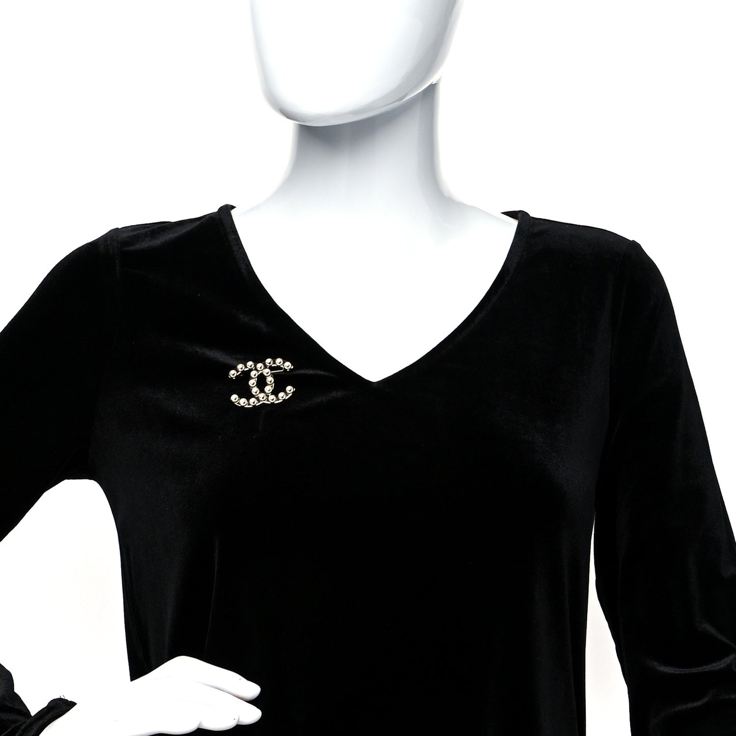 Crystal CC Brooch Gold