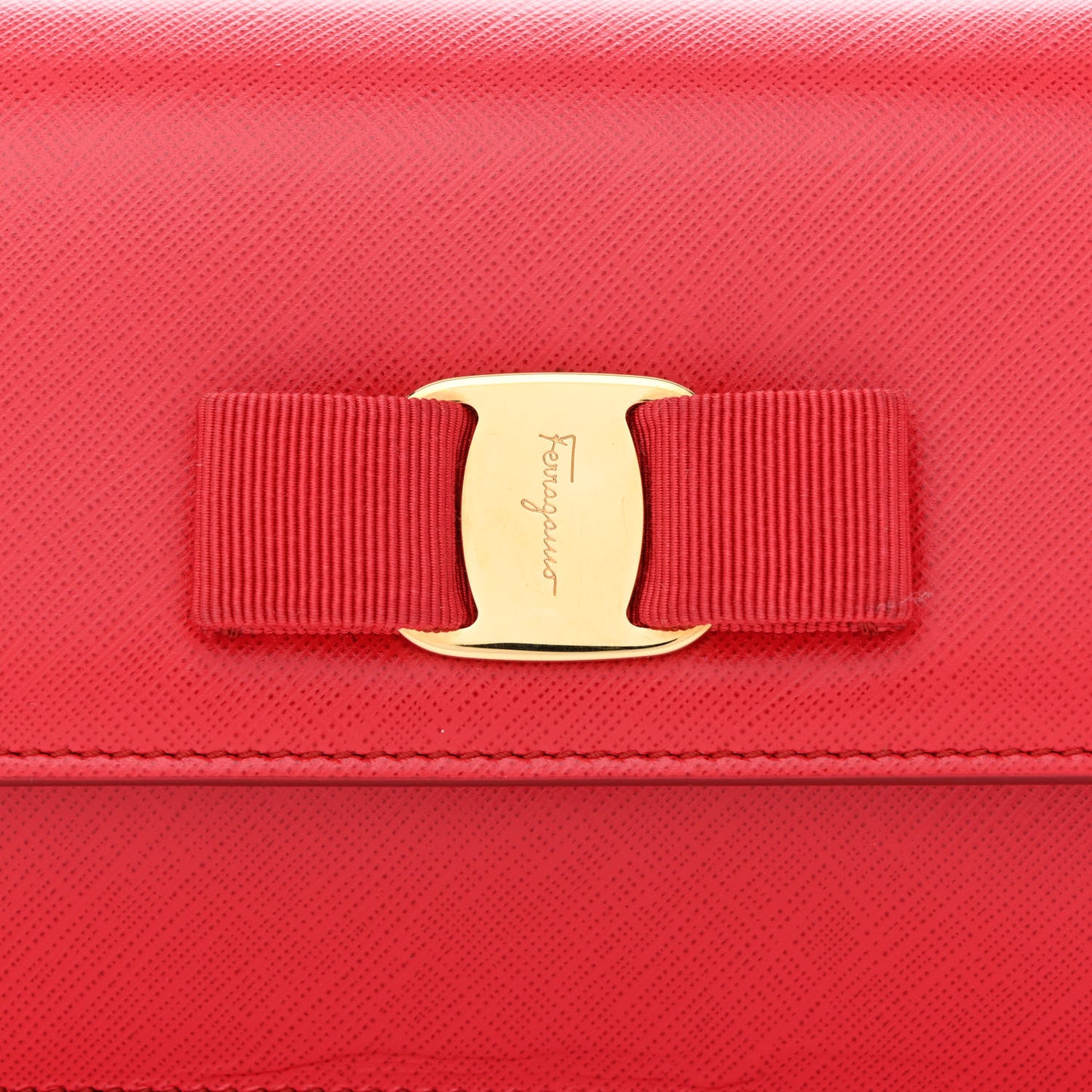 Saffiano Vera Bow Crossbody Belt Bag Red
