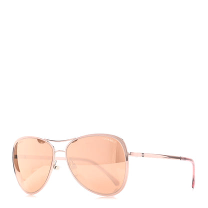 Chanel 18K Pilot Summer Sunglasses 4223 Pink Gold 1 of 8