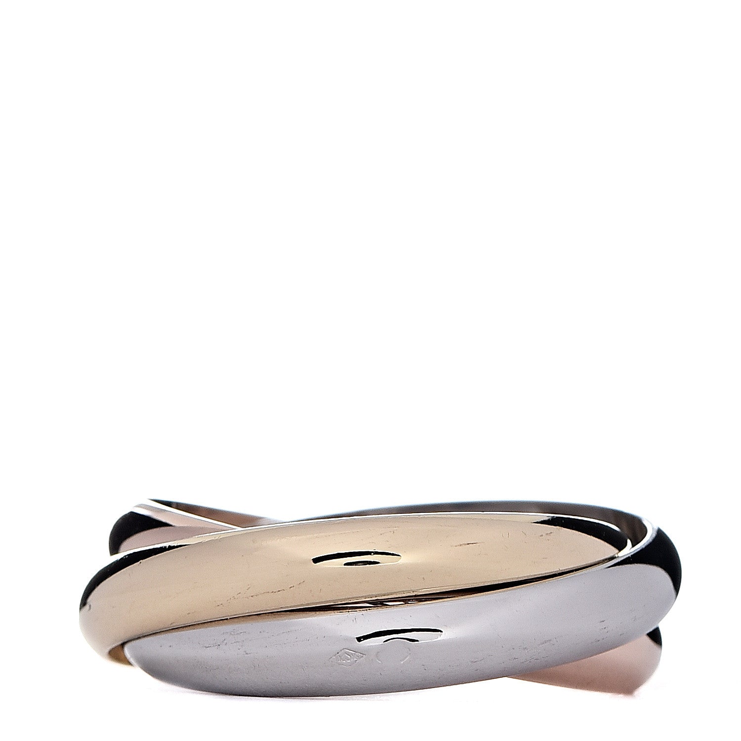 Cartier 18K Pink Yellow White Gold Classic Les Must De Trinity Ring 59 8.75 3 of 4