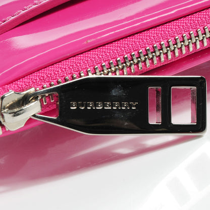 Burberry Patent Bridle Calfskin Parmoor Clutch Bag Pink 12 of 15