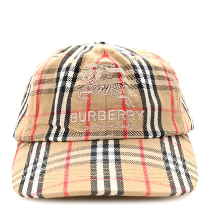 Burberry X SUPREME Cotton Vintage Check Monogram Baseball Hat Archive Beige 4 of 8