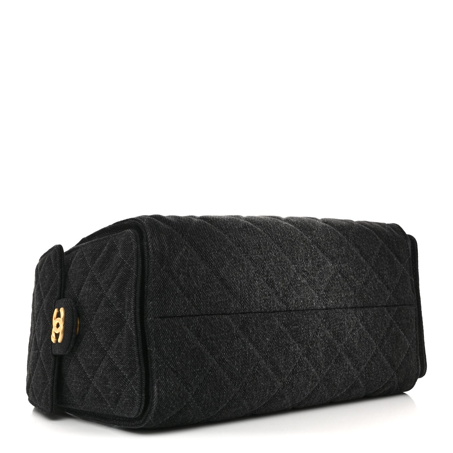 Chanel Washed Denim Quilted Small Chanel 25 Handbag Black 4 of 10