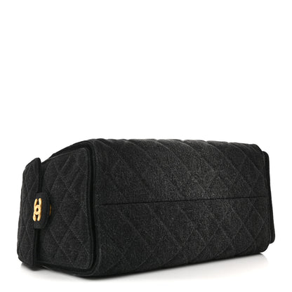 Chanel Washed Denim Quilted Small Chanel 25 Handbag Black 4 of 10