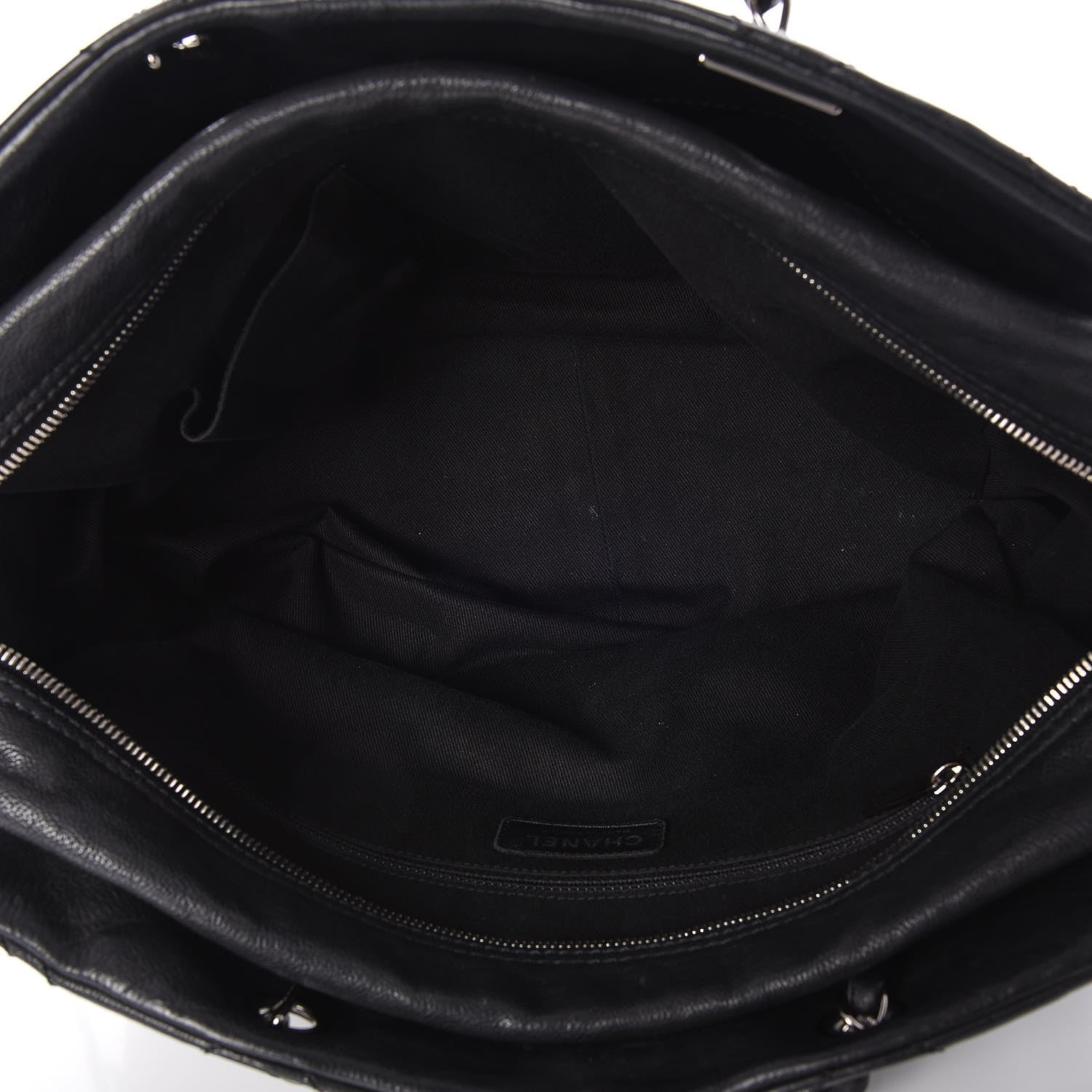 Chanel Calfskin Large Diamond Stitch Tote Black 5 of 7
