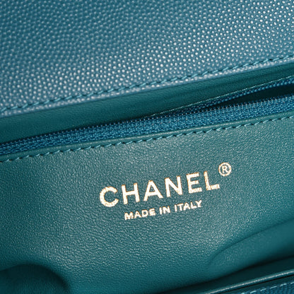 Chanel Caviar Quilted Small Business Affinity Flap Green 6 of 8