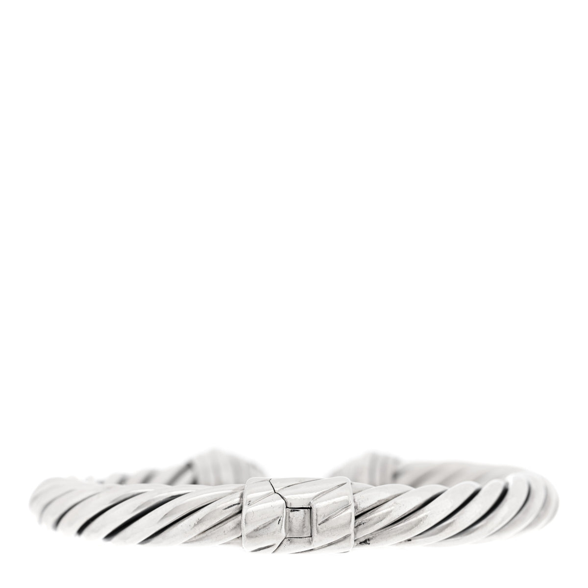 David Yurman Sterling Silver Diamond 8.5mm Cable Classics Bracelet 2 of 3