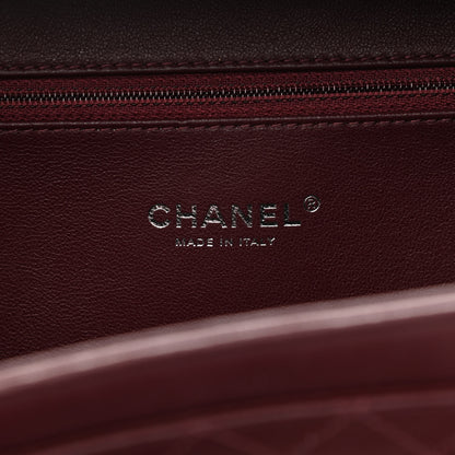 Chanel Metallic Caviar Quilted Large CC Filigree Vanity Case Silver 6 of 13