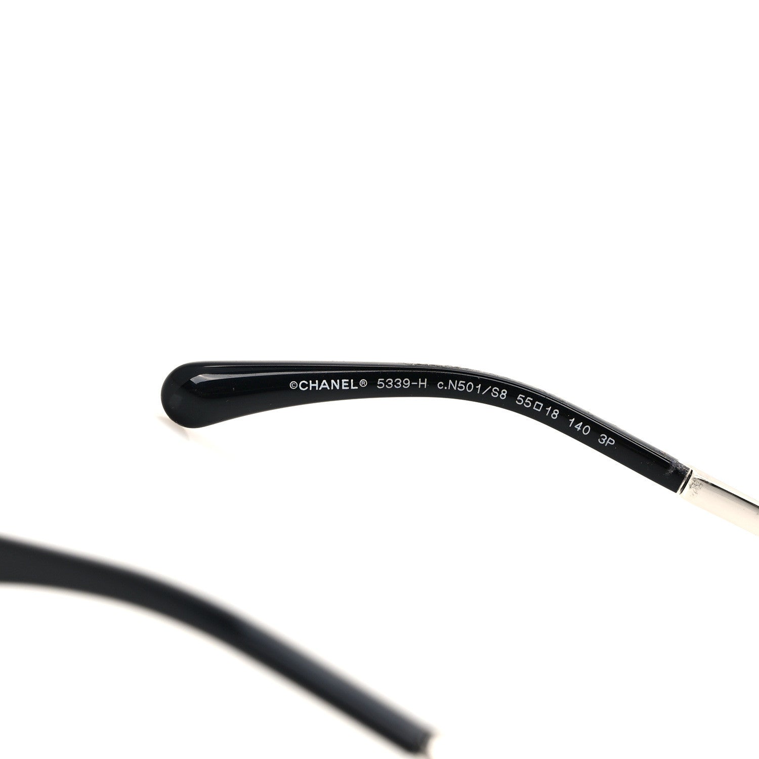 Chanel Acetate Polarized Butterfly Winter Pearl Sunglasses 5339-H Black 6 of 8